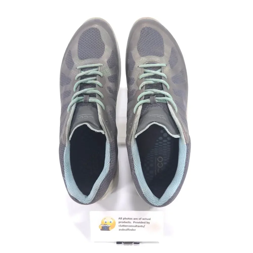 Ecco Biom Athletic Lace Up Running Shoe Womens Size 8.5 39 Gray Blue White